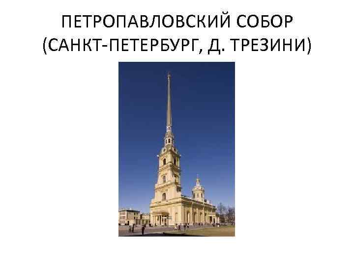 ПЕТРОПАВЛОВСКИЙ СОБОР (САНКТ-ПЕТЕРБУРГ, Д. ТРЕЗИНИ) 