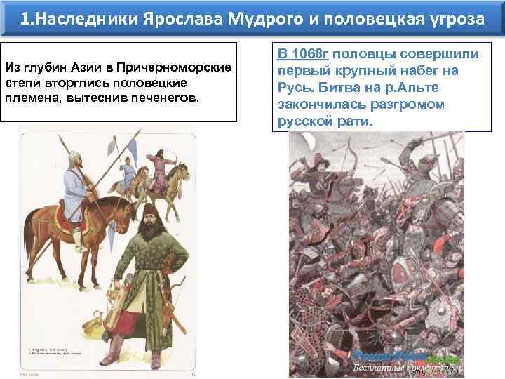 1. Наследники Ярослава Мудрого и половецкая угроза Из глубин Азии в Причерноморские степи вторглись