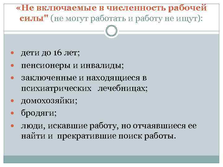 Включи силе. Состав рабочей силы. Кто включается в численность рабочей силы. Численность не включаемых в рабочую силу.