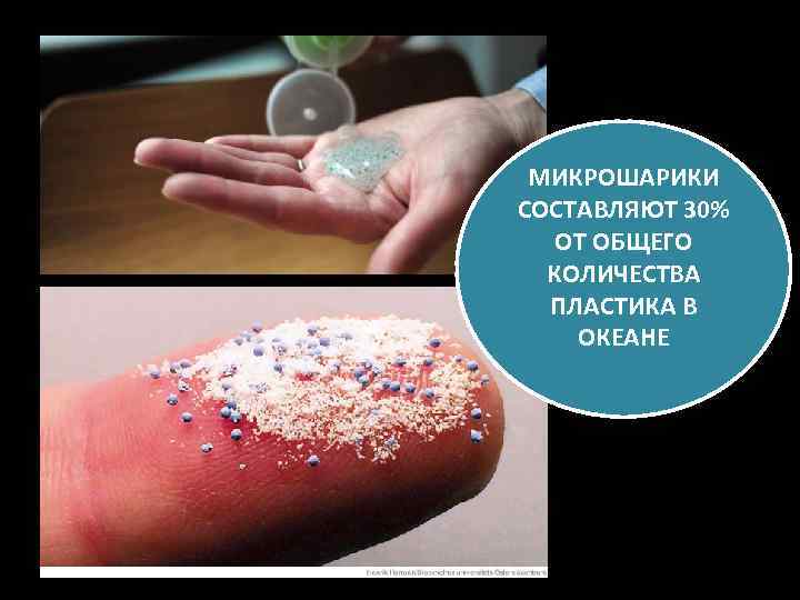 МИКРОШАРИКИ СОСТАВЛЯЮТ 30% ОТ ОБЩЕГО КОЛИЧЕСТВА ПЛАСТИКА В ОКЕАНЕ 