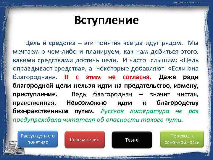 Цель всегда оправдывает средства. Цель оправдывает средства сочинение. Цели вступления. Цель оправдывает средства эссе.