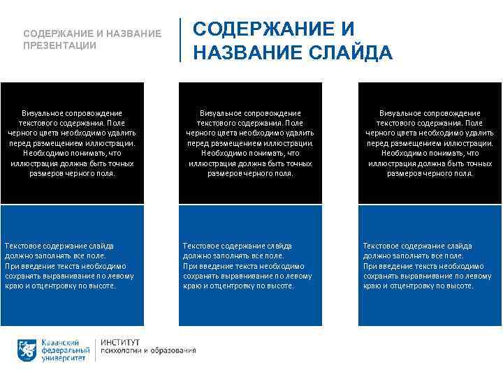 СОДЕРЖАНИЕ И НАЗВАНИЕ ПРЕЗЕНТАЦИИ СОДЕРЖАНИЕ И НАЗВАНИЕ СЛАЙДА Визуальное сопровождение текстового содержания. Поле черного