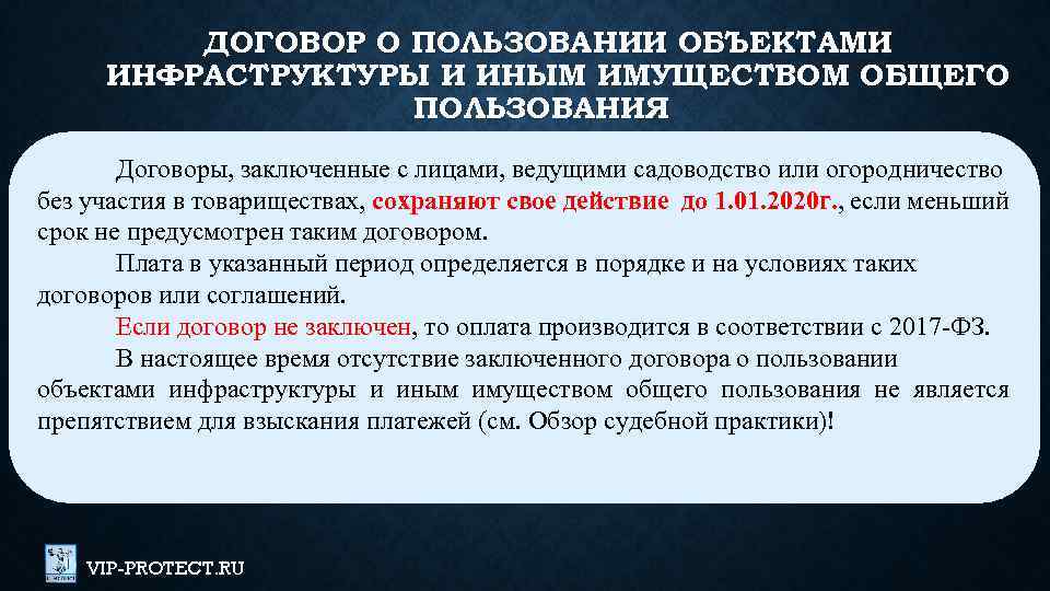 ДОГОВОР О ПОЛЬЗОВАНИИ ОБЪЕКТАМИ ИНФРАСТРУКТУРЫ И ИНЫМ ИМУЩЕСТВОМ ОБЩЕГО ПОЛЬЗОВАНИЯ Договоры, заключенные с лицами,