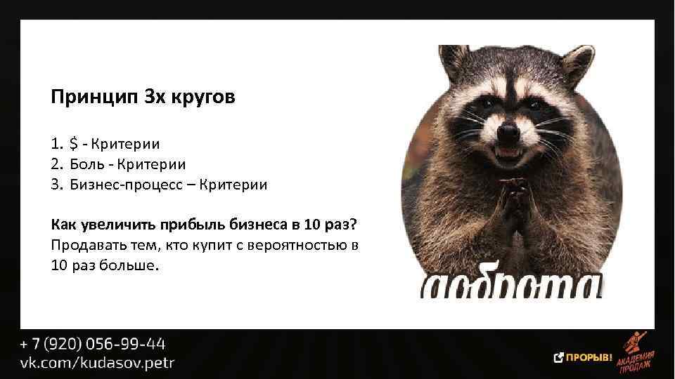 Принцип 3 х кругов 1. $ - Критерии 2. Боль - Критерии 3. Бизнес-процесс