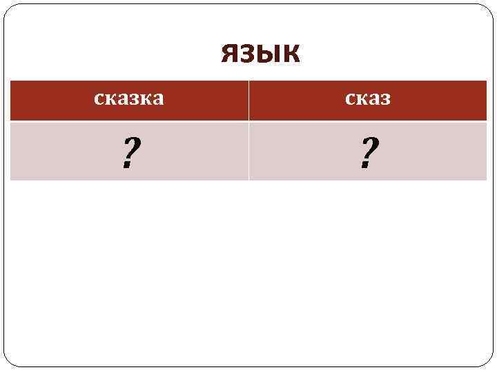 язык сказка сказ ? ? 