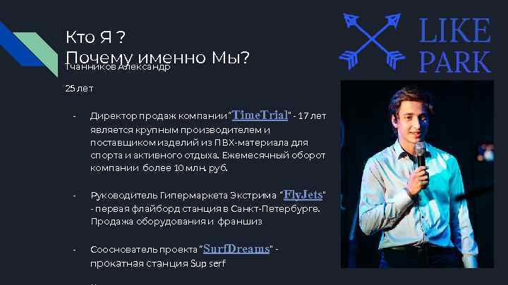 Кто Я ? Почему именно Мы? Тчанников Александр 25 лет - Директор продаж компании
