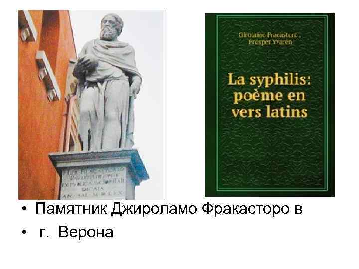  • Памятник Джироламо Фракасторо в • г. Верона 