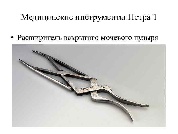 Медицинские инструменты Петра 1 • Расширитель вскрытого мочевого пузыря 