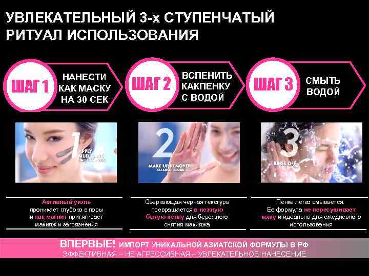 УВЛЕКАТЕЛЬНЫЙ 3 -х СТУПЕНЧАТЫЙ РИТУАЛ ИСПОЛЬЗОВАНИЯ ШАГ 1 НАНЕСТИ КАК МАСКУ НА 30 СЕК