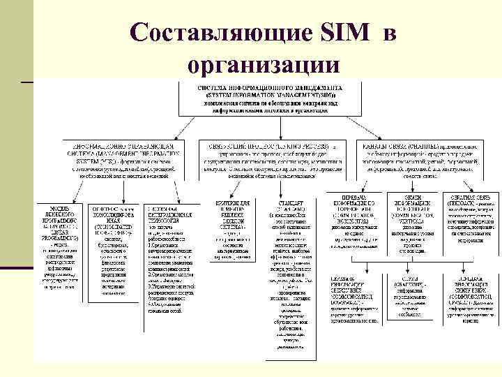 Составляющие SIM в организации 