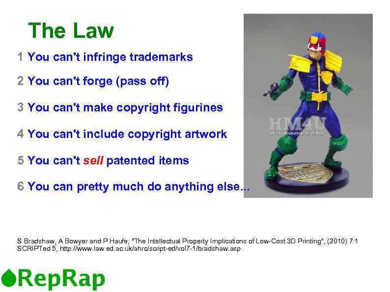 The Law 1 You can't infringe trademarks 2 You can't forge (pass off) 3