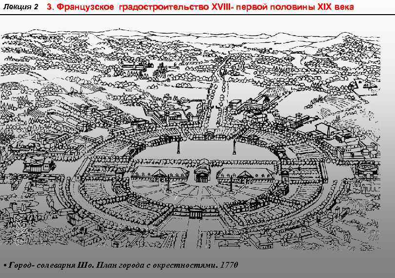 Лекция 2 3. Французское градостроительство XVIII- первой половины XIX века • Город- солеварня Шо.