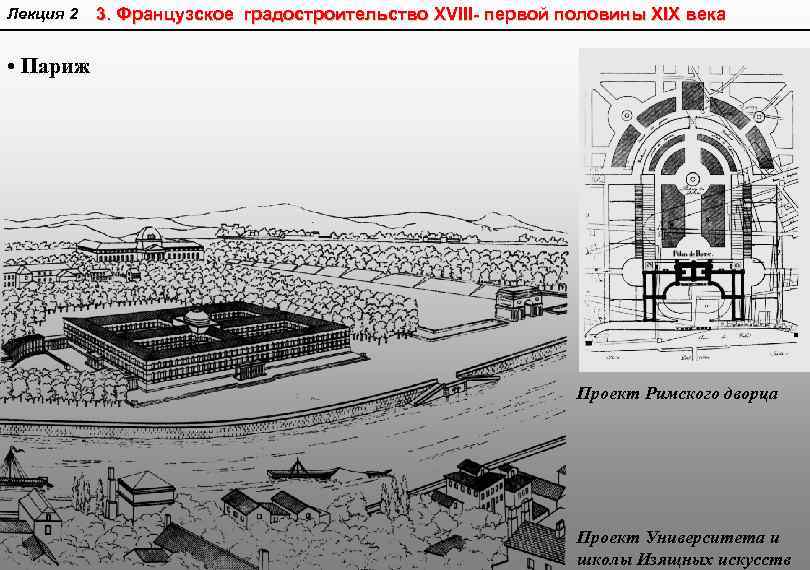 Лекция 2 3. Французское градостроительство XVIII- первой половины XIX века • Париж Проект Римского