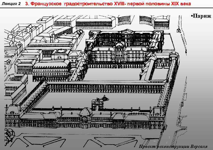 Лекция 2 3. Французское градостроительство XVIII- первой половины XIX века • Париж Проект реконструкции