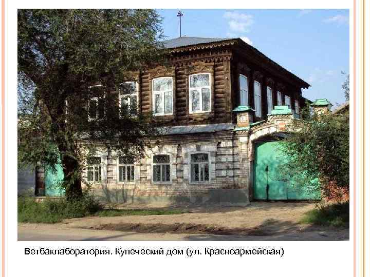 Ветбаклаборатория. Купеческий дом (ул. Красноармейская) 