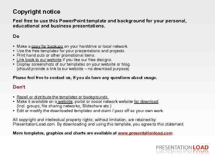 Copyright notice Feel free to use this Power. Point template and background for your