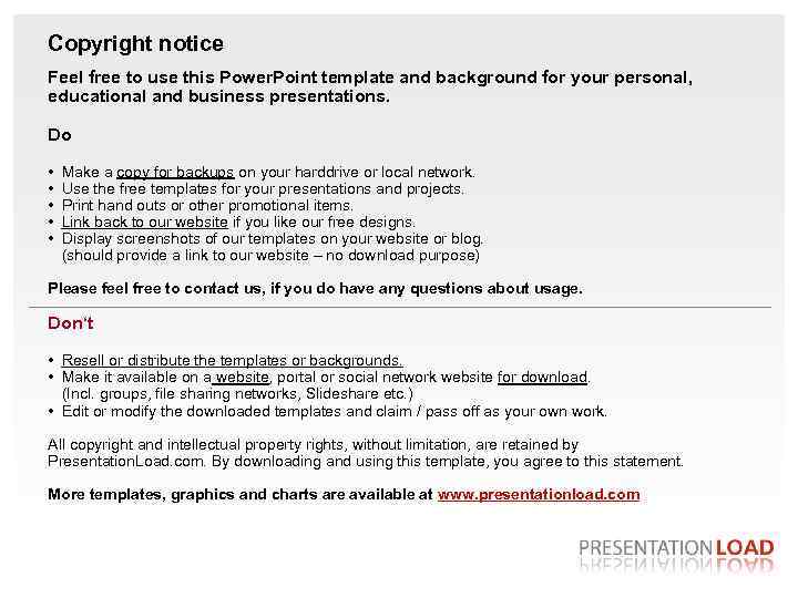 Copyright notice Feel free to use this Power. Point template and background for your