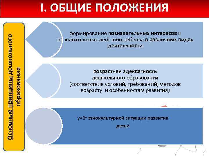 Основные принципы дошкольного образования I. ОБЩИЕ ПОЛОЖЕНИЯ формирование познавательных интересов и познавательных действий ребенка