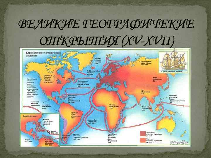 ВЕЛИКИЕ ГЕОГРАФИЧЕКИЕ ОТКРЫТИЯ (XV-XVII) 
