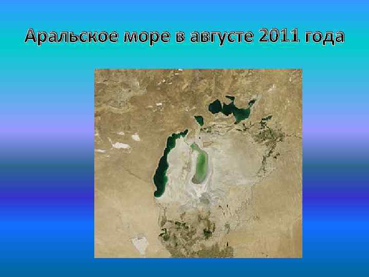 Аральское море в августе 2011 года 