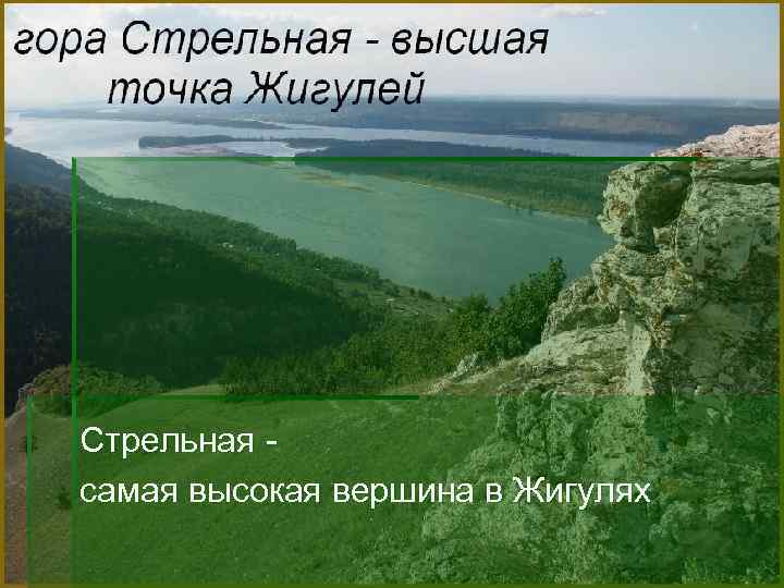 Стрельная самая высокая вершина в Жигулях 