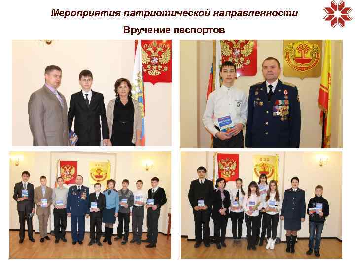 Мероприятия патриотической направленности Вручение паспортов 
