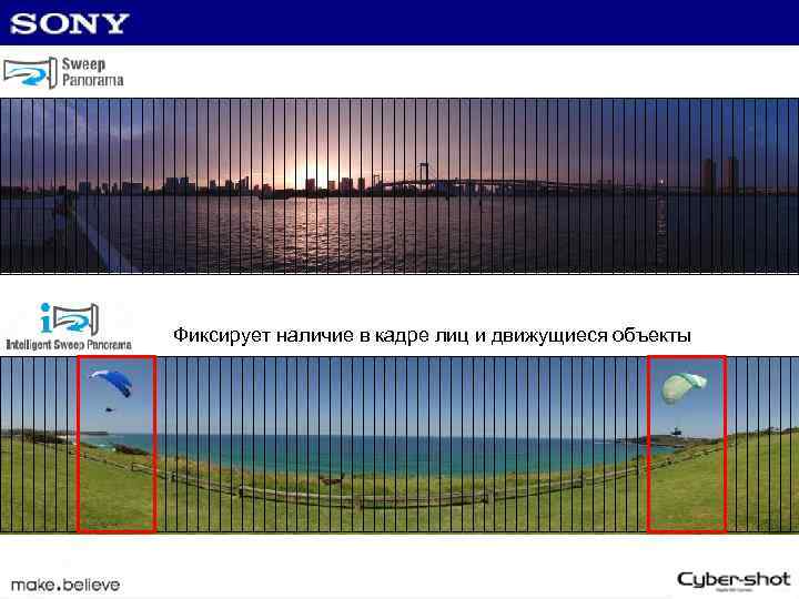 Фиксирует наличие в кадре лиц и движущиеся объекты 