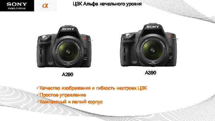 ЦЗК Альфа начального уровня A 290 A 390 üКачество изображения и гибкость настроек ЦЗК