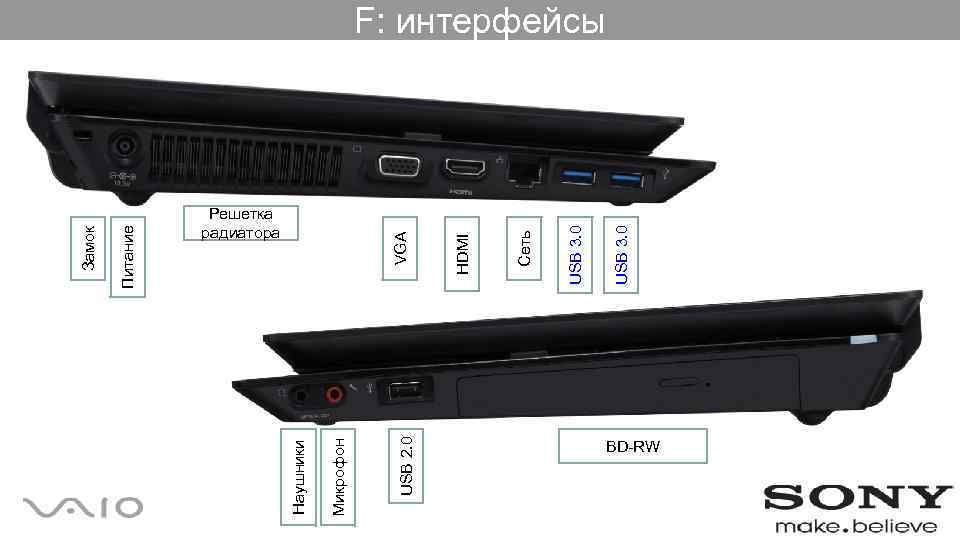 USB 3. 0 Сеть HDMI VGA Решетка радиатора USB 2. 0 Микрофон Наушники Питание