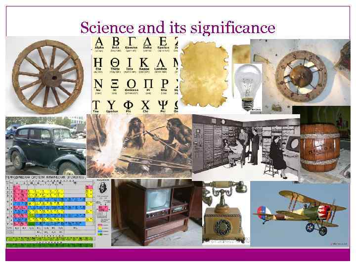 Science and its significance 