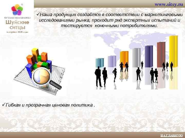 www. sitsy. ru üНаша продукция создаётся в соответствии с маркетинговыми исследованиями рынка, проходит ряд