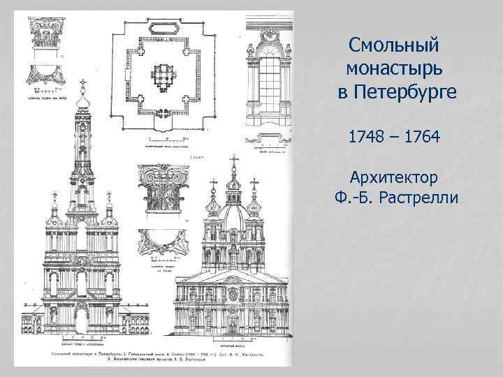 Кто создал проект комплекса смольного монастыря в санкт петербурге