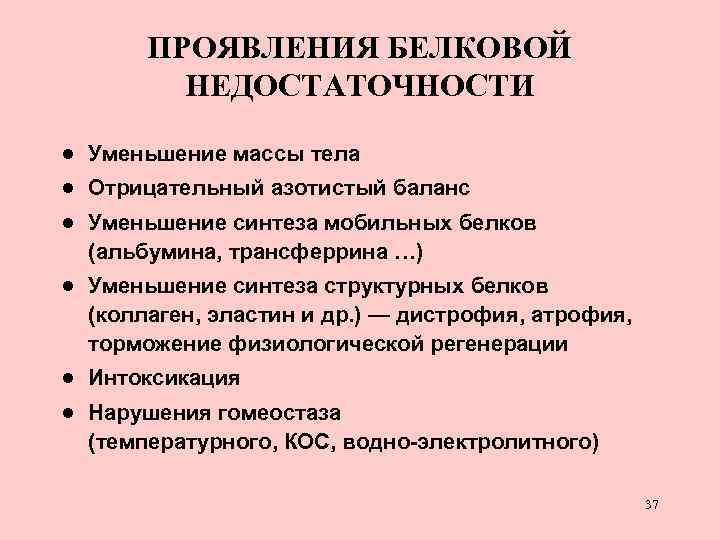 Недостаточность белков