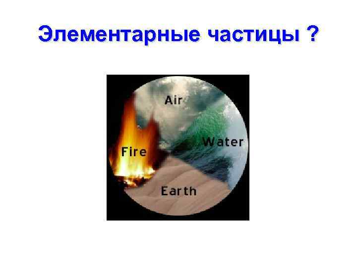 Элементарные частицы ? 