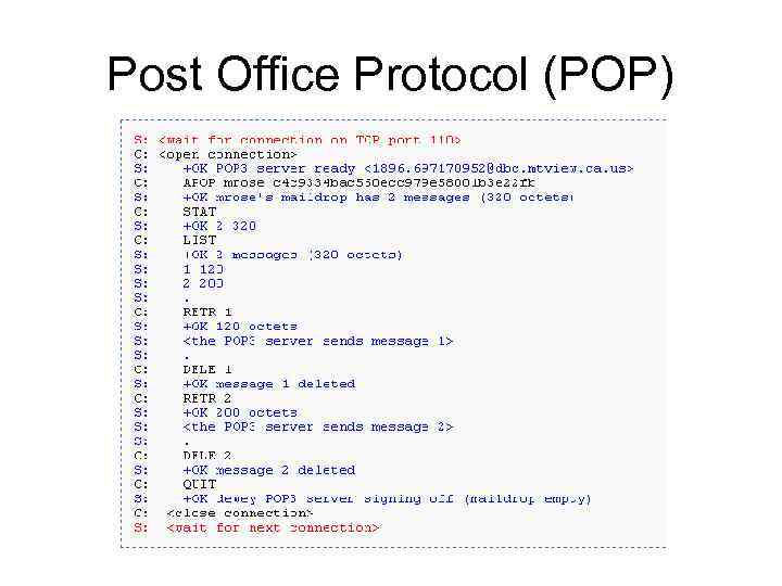 Post Office Protocol (POP) 