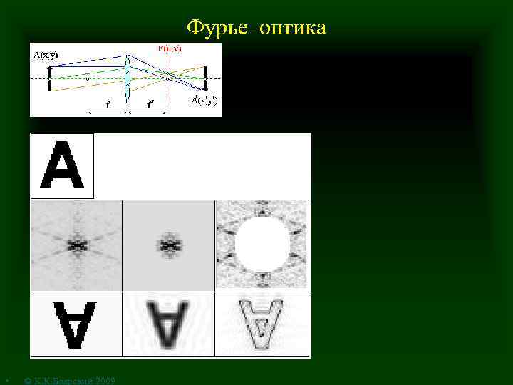 Фурье–оптика • © К. К. Боярский 2009 