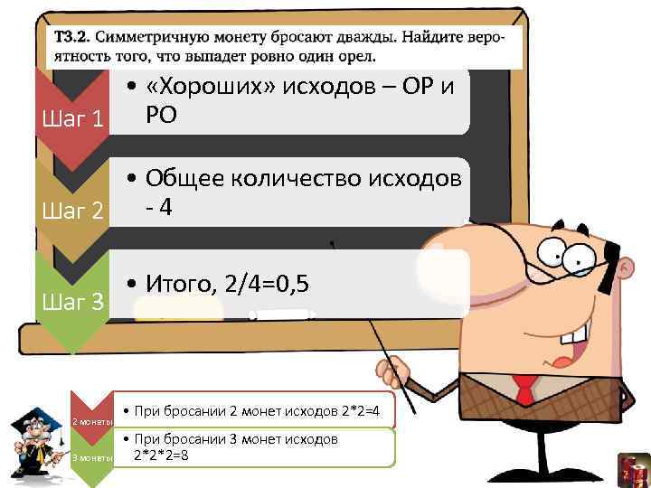  • «Хороших» исходов – ОР и РО Шаг 1 • Общее количество исходов
