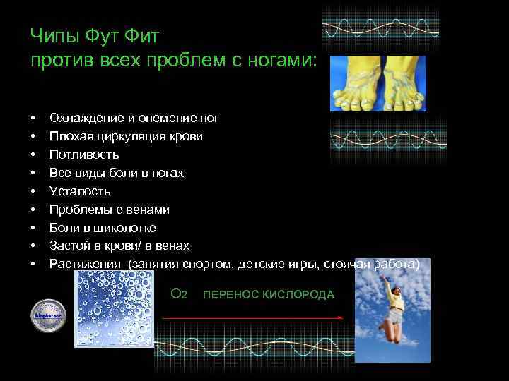 Чипы Фут Фит против всех проблем с ногами: • • • Охлаждение и онемение