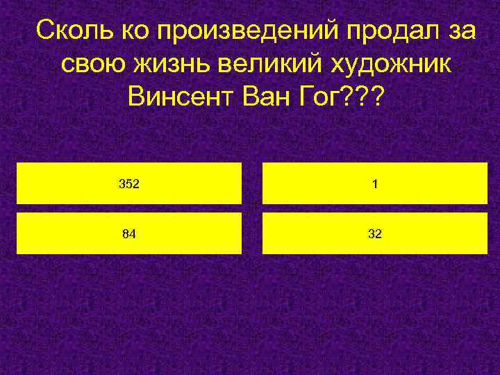 Сколь ко произведений продал за свою жизнь великий художник Винсент Ван Гог? ? ?