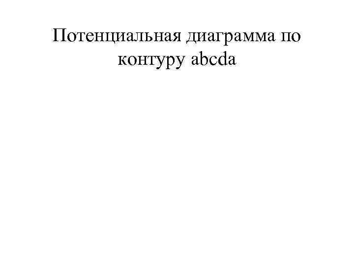 Потенциальная диаграмма по контуру abcda 