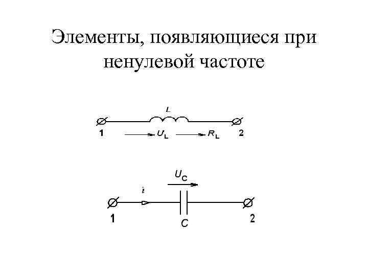 Элементы, появляющиеся при ненулевой частоте 