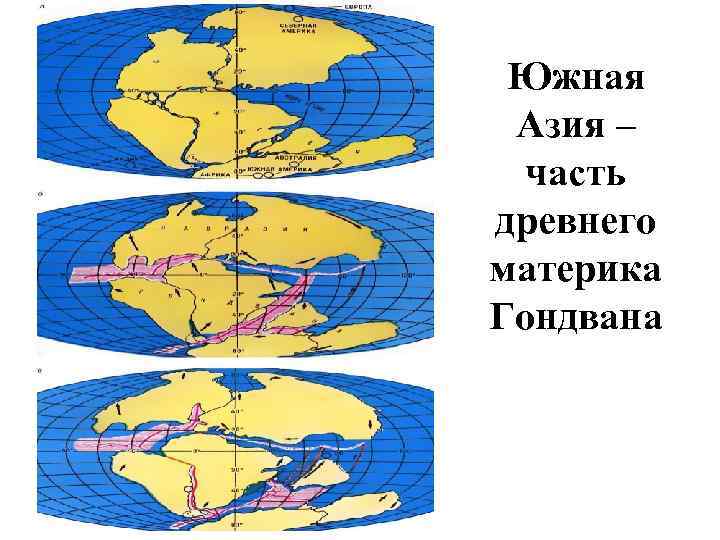 Южная Азия – часть древнего материка Гондвана 