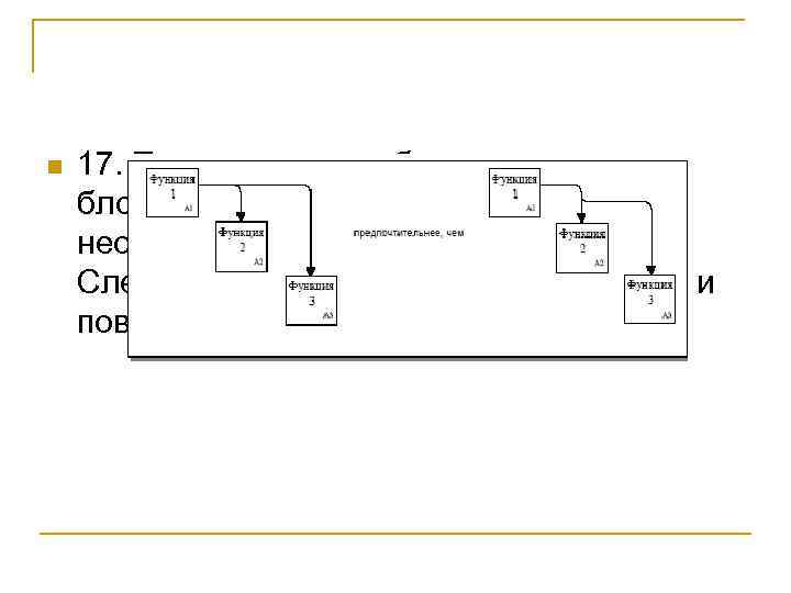 n 17. При соединении большого числа блоков необходимо избегать необязательных пересечений стрелок. Следует минимизировать