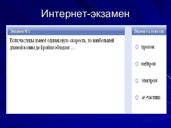 Интернет-экзамен 