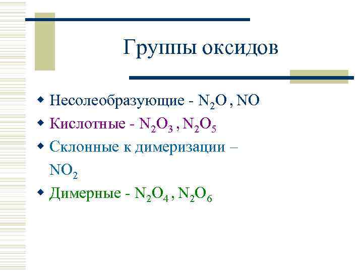Распределите формулы оксидов по группам кислотные