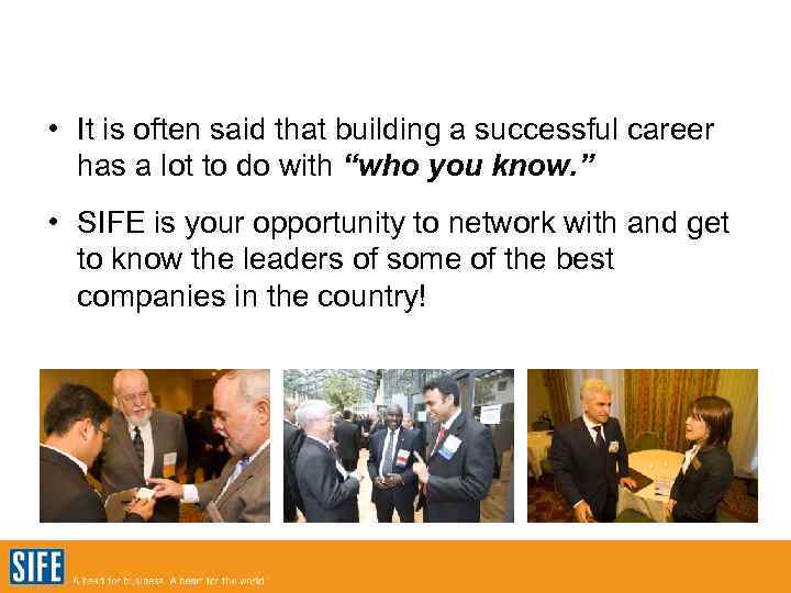  • It is often said that building a successful career has a lot