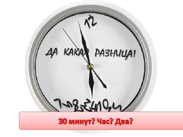 30 минут? Час? Два? 