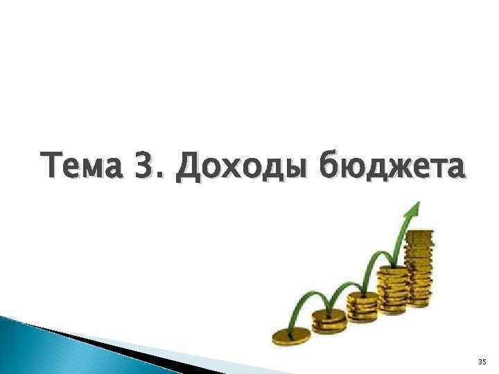 Тема 3. Доходы бюджета 35 