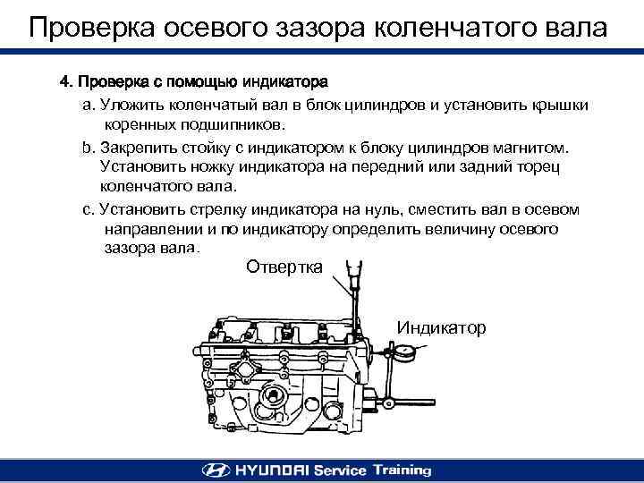 Проверка 1 проверка 3. Осевой зазор коленвала 4jb1. Проверка осевого зазора коленчатого вала. Проверить осевой зазор коленвала. Зазор осевого смещения коленвала.