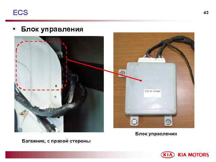 ECS 43 • Блок управления Багажник, с правой стороны 